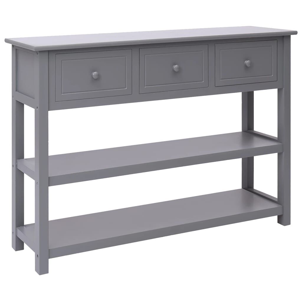 vidaXL Ντουλάπι Γκρι 108 x 30 x 76 εκ. από Μασίφ Ξύλο Παυλώνιας