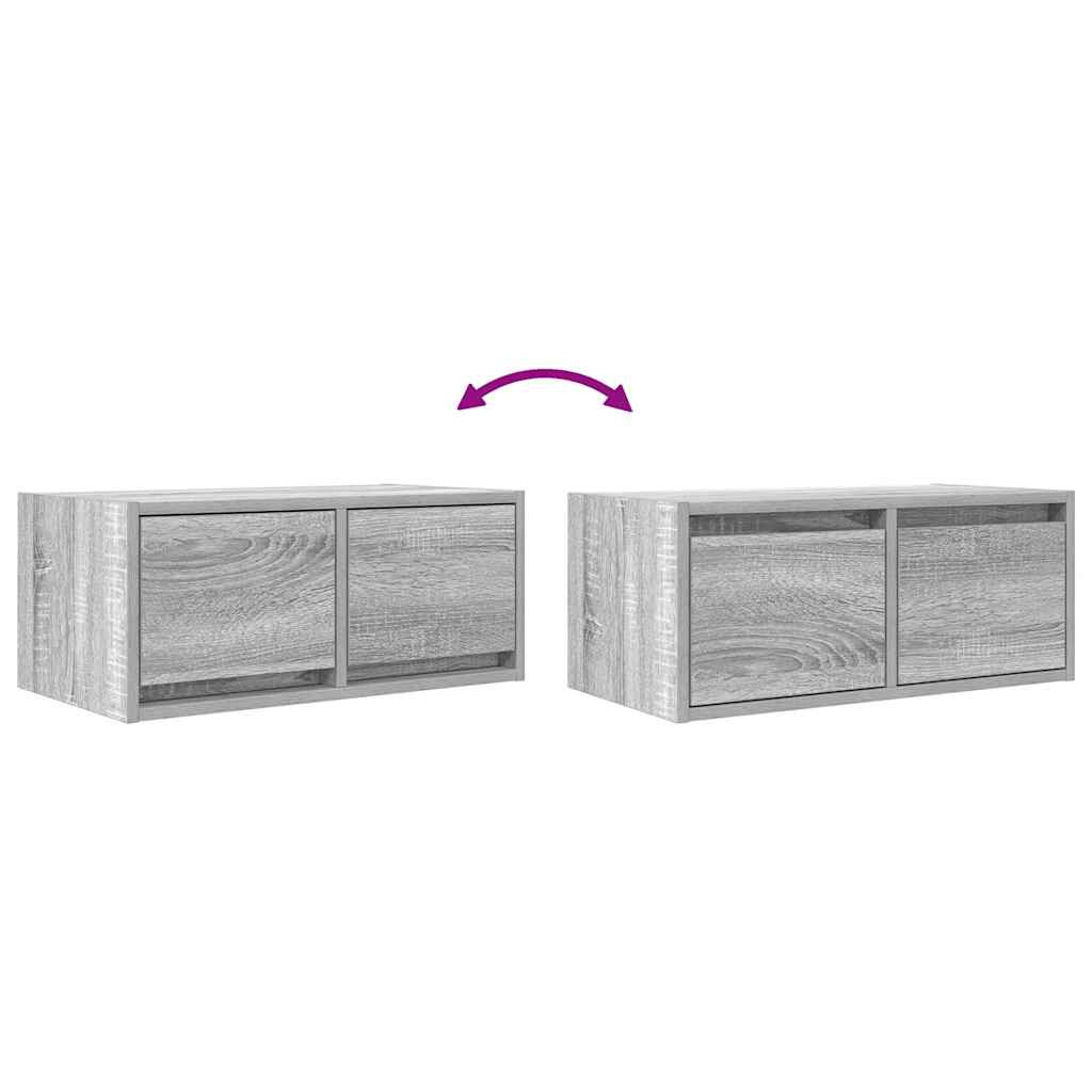 vidaXL Έπιπλο Τηλεόρασης Γκρι Sonoma 60x31x25,5 εκ. Επεξεργασμένο Ξύλο