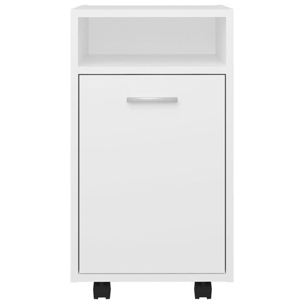 vidaXL Βοηθητικό Ντουλάπι με Τροχούς Λευκό 33x38x60 εκ. Επεξ. Ξύλο