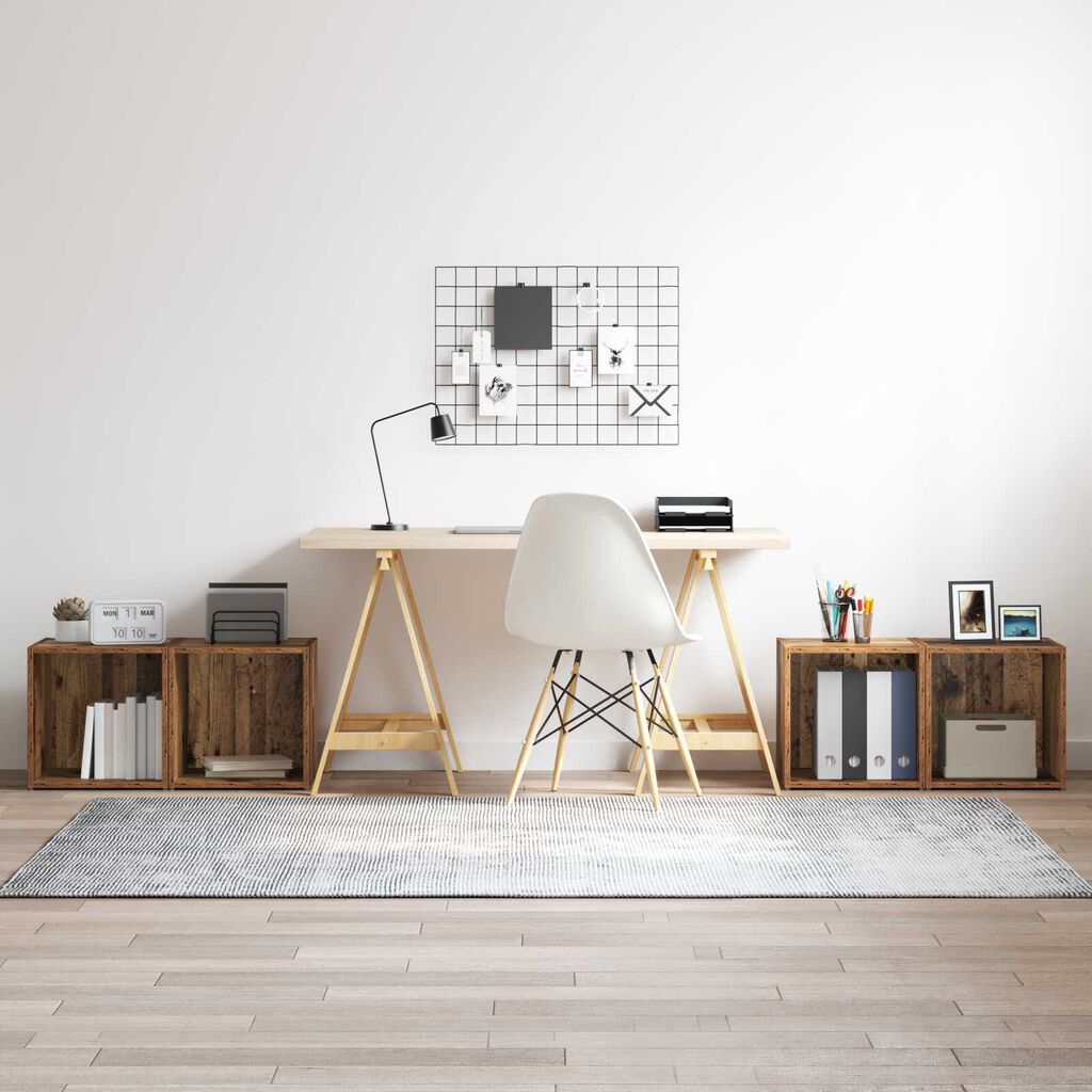 vidaXL Τηλεοπτικές Βαθμίδες 4 τεμ Παλιό Ξύλο 37x35x37 εκ Συγκροτημένα Ξύλα