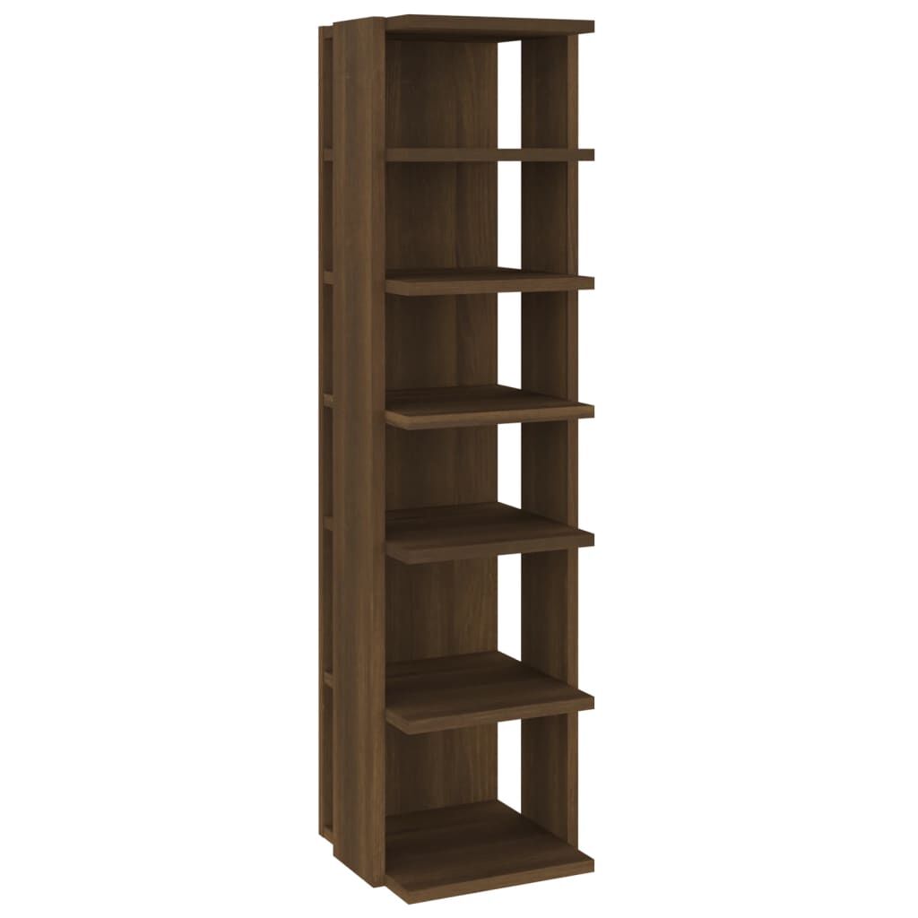 vidaXL Παπουτσοθήκες 2 τεμ. Καφέ Δρυς 27,5x27x102 εκ. Επεξ. Ξύλο