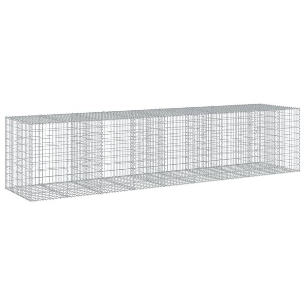 vidaXL Συρματοκιβώτιο με Κάλυμμα 450x100x100εκ από Γαλβανισμένο Χάλυβα