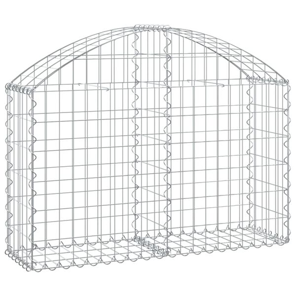 vidaXL Συρματοκιβώτιο Τοξωτό 100x30x60/80εκ. από Γαλβανισμένο Χάλυβα