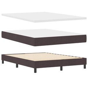 vidaXL Κρεβάτι box spring με στρώμα με στρώμα Σκούρο καφέ Σκούρο καφέ