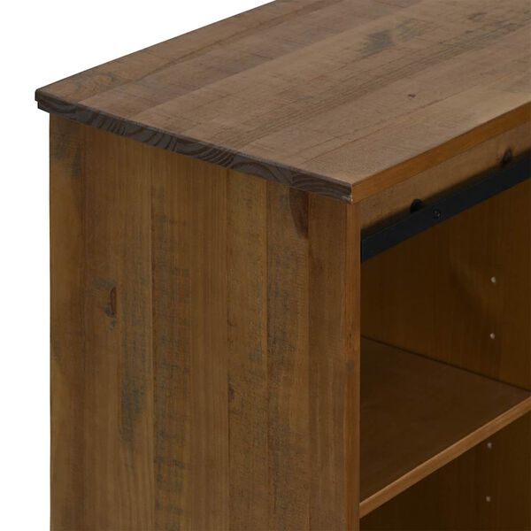 vidaXL Sideboard HALDEN με συρόμενη πόρτα 80x40x80 cm μασίφ ξύλο