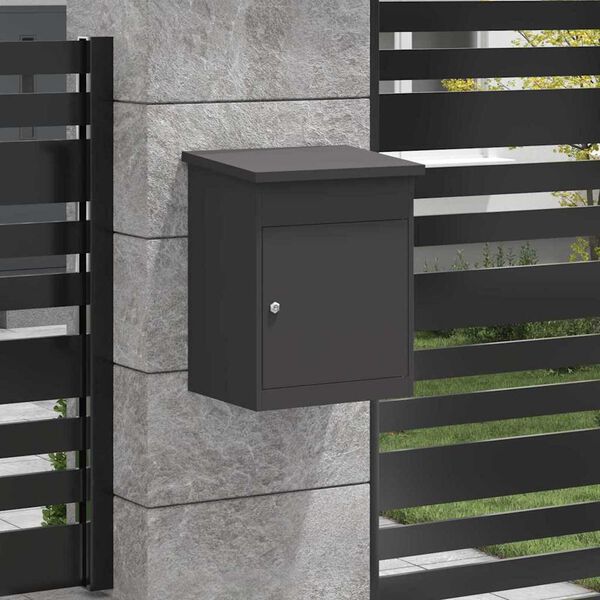 vidaXL Θυρίδα Πακέτων Μαύρο 44 x 35 x 59 εκατοστά Ατσάλι