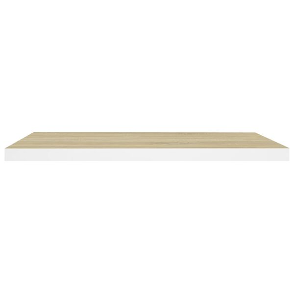 vidaXL Ράφι Τοίχου Δρυς/Άσπρο 80x23,5x3,8 εκ. από MDF