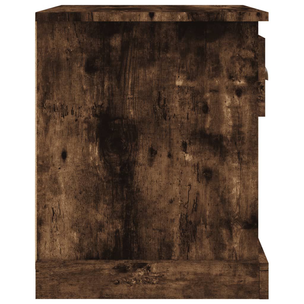 vidaXL Κομοδίνο Καπνιστή δρυς 39x39x47,5 εκ. από Επεξεργασμένο Ξύλο