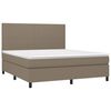vidaXL &Kappa;&rho;&epsilon;&beta;ά&tau;&iota; Boxspring &mu;&epsilon; &Sigma;&tau;&rho;ώ&mu;&alpha; Taupe 180x200 &epsilon;&kappa;. &Upsilon;&phi;&alpha;&sigma;&mu;ά&tau;&iota;&nu;&omicron;