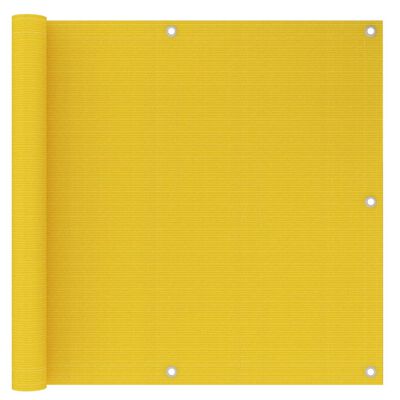 vidaXL Διαχωριστικό Βεράντας Κίτρινο 90 x 300 εκ. από HDPE
