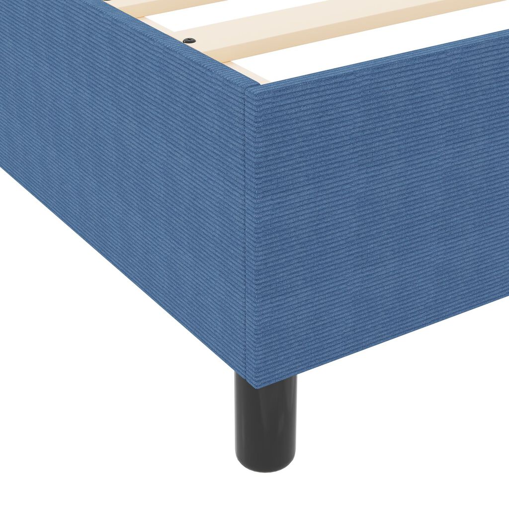 vidaXL Κρεβάτι με Στρώμα Μπλε 80x200 cm Καπιτονέ Ύφασμα