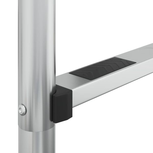 vidaXL Σκάλα Πισίνας 54 x 38 x 158 εκ. από Ανοξείδωτο Ατσάλι