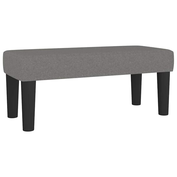 vidaXL Κρεβάτι Boxspring με Στρώμα Σκούρο Γκρι 120x190 εκ Υφασμάτινο