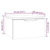 vidaXL Κομοδίνα Επιτοίχιο Sonoma Δρυς 34 x 30 x 20 εκ.