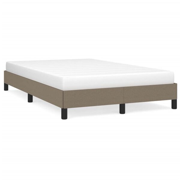 vidaXL Σκελετός Κρεβατιού Χωρίς Στρώμα Taupe 120x200 εκ. Υφασμάτινο