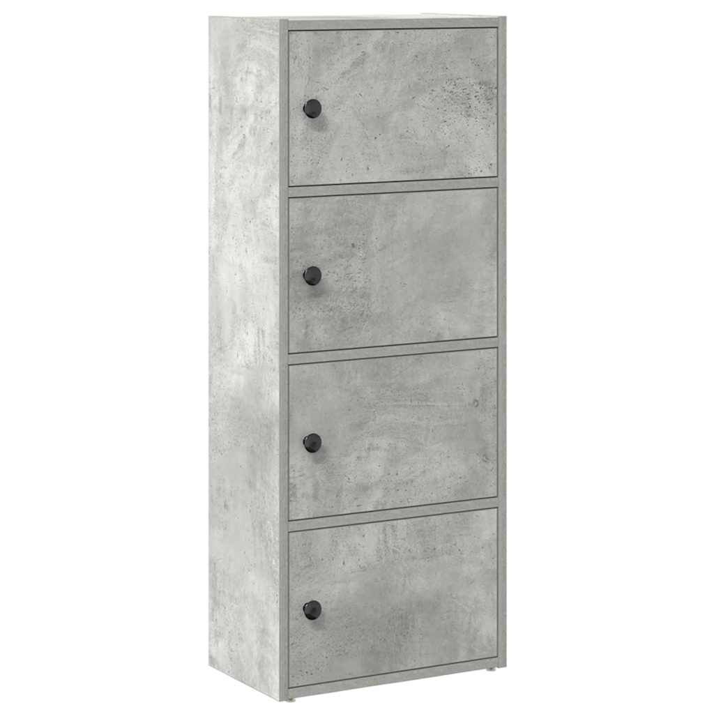 vidaXL Βιβλιοθήκη Γκρι Σκυροδέματος 40x24x102 εκ. Επεξεργ. Ξύλο