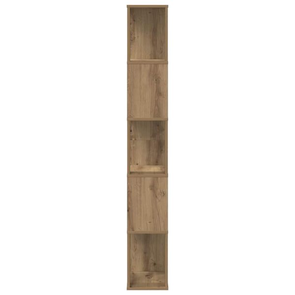 vidaXL Βιβλιοθήκη 5 Επιπέδων Δρυς 45x23,5x162,5 εκ. Επεξεργ. Ξύλο