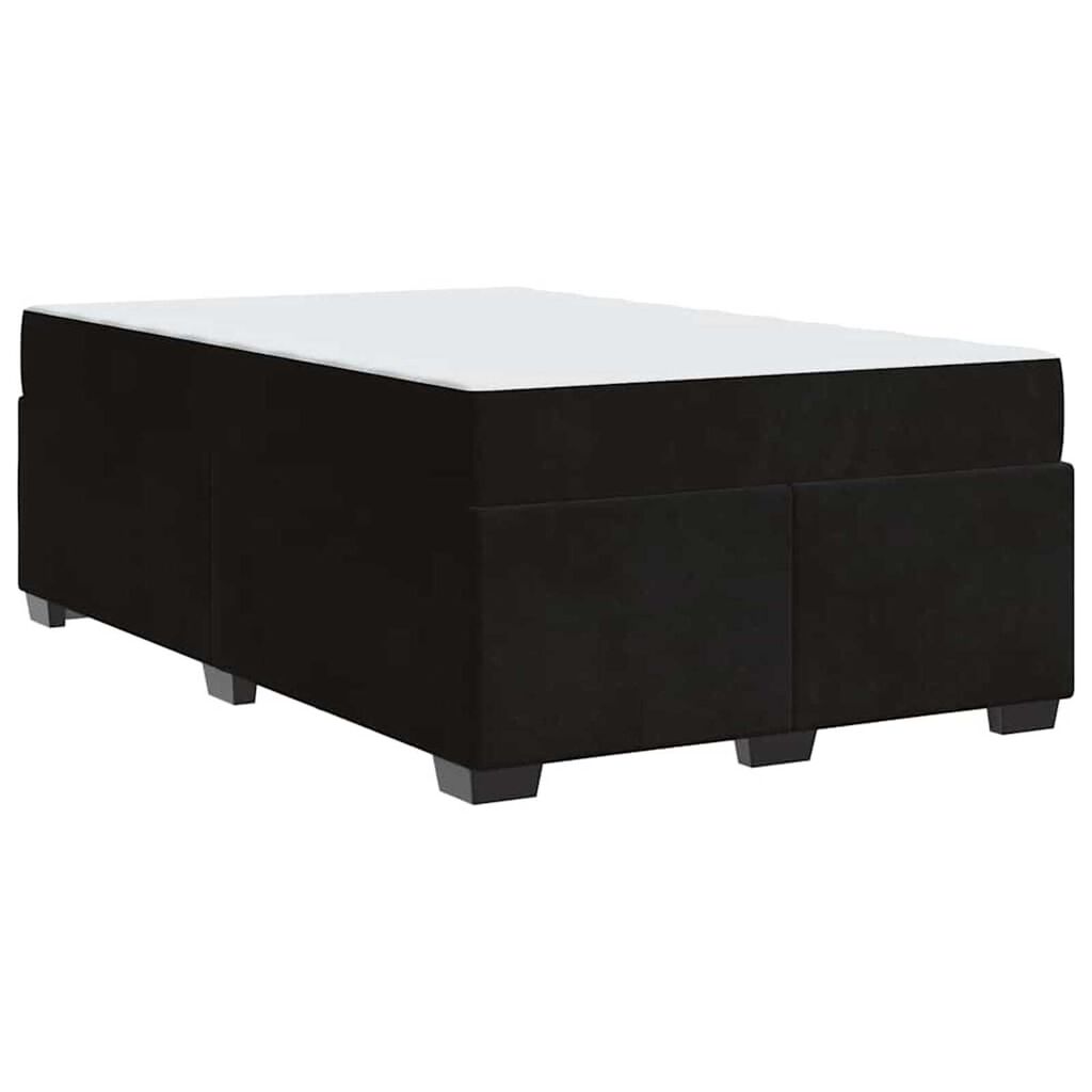 vidaXL Σκελετός κρεβατιού με στρώμα Μαύρο 120 x 190 cm Βελούδο