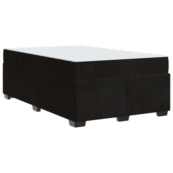 vidaXL Σκελετός κρεβατιού με στρώμα Μαύρο 120 x 190 cm Βελούδο