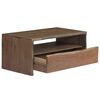 vidaXL Τραπέζι Σαλονιού Live Edge Γκρι 90x50x40 εκ. Μασίφ Ξύλο Ακακίας