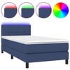 vidaXL &Kappa;&rho;&epsilon;&beta;ά&tau;&iota; Boxspring &mu;&epsilon; &Sigma;&tau;&rho;ώ&mu;&alpha; & LED &Mu;&pi;&lambda;&epsilon; 90x190 &epsilon;&kappa;. &Upsilon;&phi;&alpha;&sigma;&mu;ά&tau;&iota;&nu;&omicron;