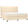 vidaXL &Kappa;&rho;&epsilon;&beta;ά&tau;&iota; Boxspring &mu;&epsilon; &Sigma;&tau;&rho;ώ&mu;&alpha; &Kappa;&rho;&epsilon;&mu; 200x200 &epsilon;&kappa;. &Upsilon;&phi;&alpha;&sigma;&mu;ά&tau;&iota;&nu;&omicron;