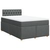 vidaXL Κρεβάτι Boxspring με Στρώμα Σκούρο Γκρι 120x190 εκ Υφασμάτινο