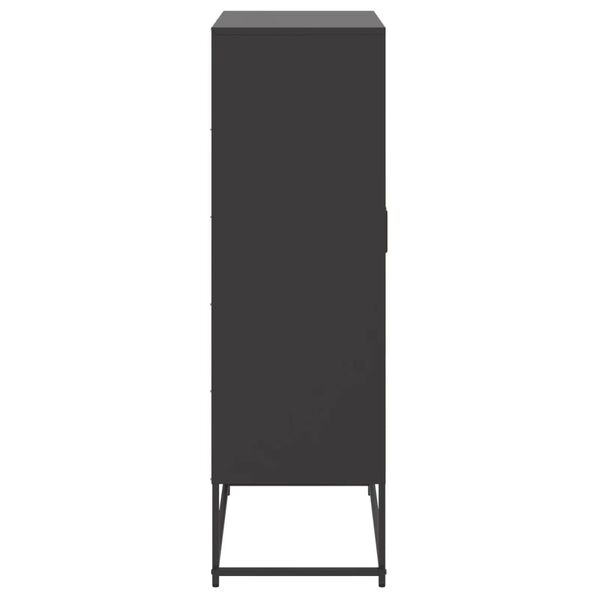 vidaXL Ντουλάπι Μαύρο 68,5x38,5x123,5 εκ. από Ατσάλι