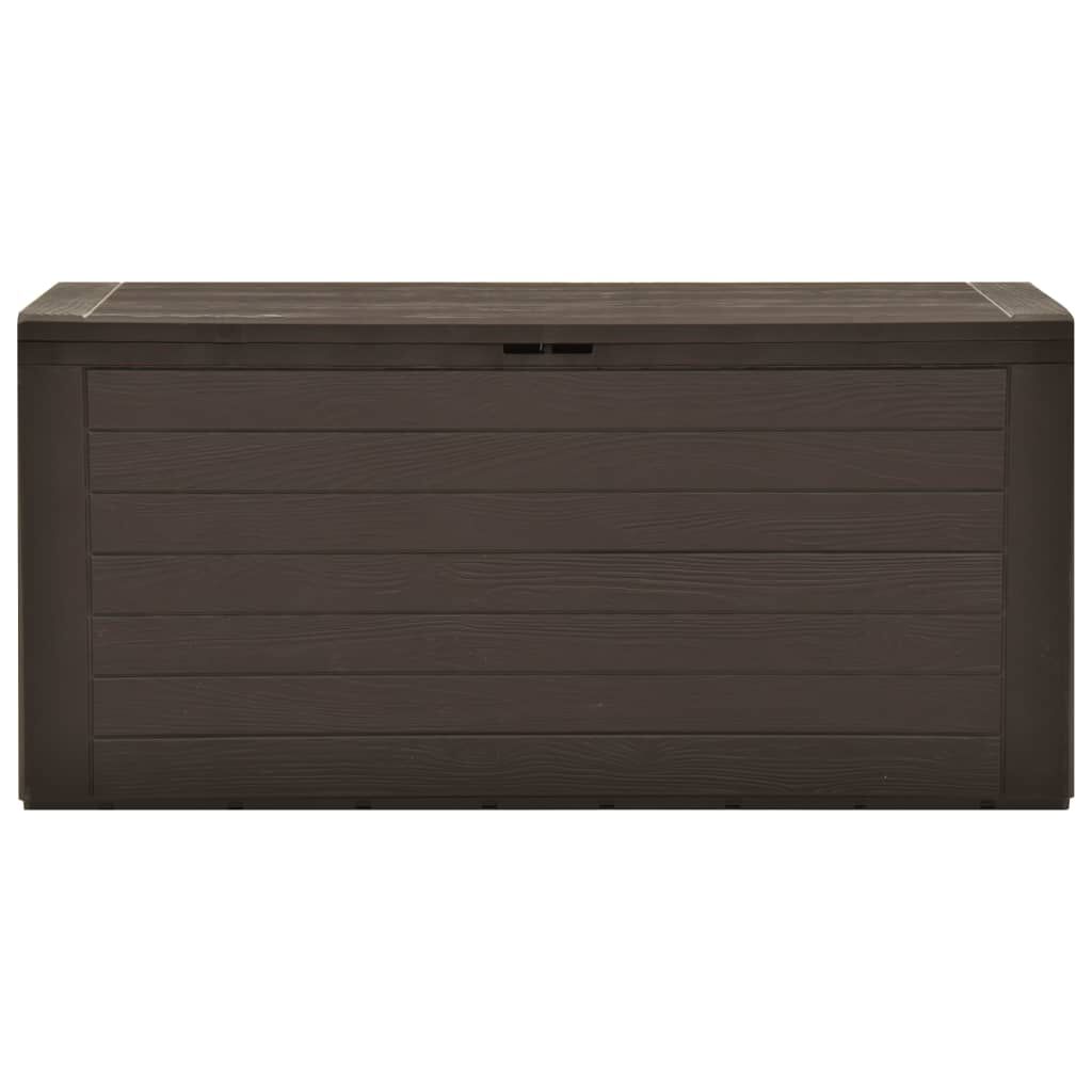 vidaXL Μπαούλο Αποθήκευσης Κήπου Καφέ 116 x 44 x 55 εκ.