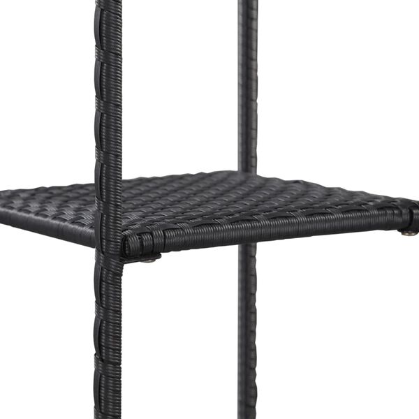 vidaXL Ραφιέρα Αποθήκευσης Μαύρη 30x30x90 εκ. από Συνθετικό Ρατάν