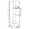 vidaXL Βιβλιοθήκη Καπνιστή Δρυς 33,5x33x107,5εκ από Επεξεργασμένο Ξύλο