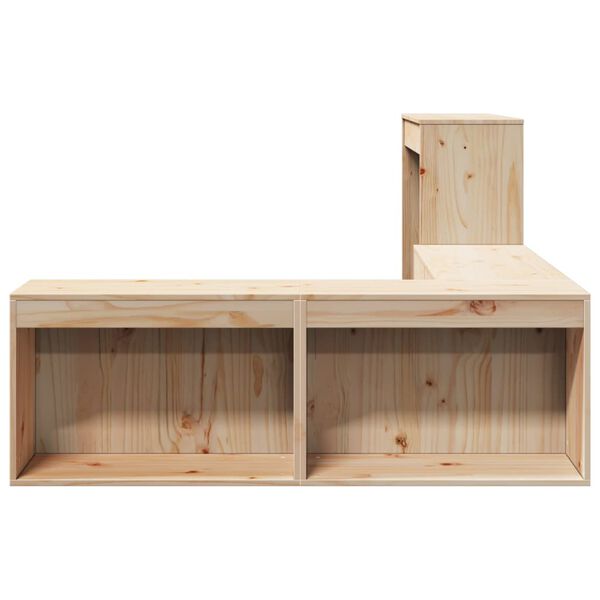 vidaXL Κομοδίνο με Γραφείο 232x122x75 εκ. από Μασίφ Ξύλο Πεύκου