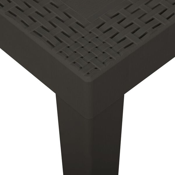 vidaXL Τραπέζι Κήπου Ανθρακί 79 x 65 x 72 εκ. από Πλαστικό