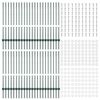 vidaXL Πό posts φράχτη 44 pcs Πράσινο 140 cm Ατσάλι
