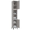 vidaXL Ντουλάπι Μπάνιου Γκρι Sonoma 30x30x190 εκ. Επεξεργασμένο Ξύλο