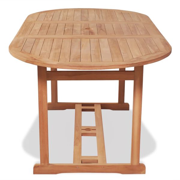 vidaXL Τραπέζι Κήπου 180 x 90 x 75 εκ. από Μασίφ Ξύλο Teak