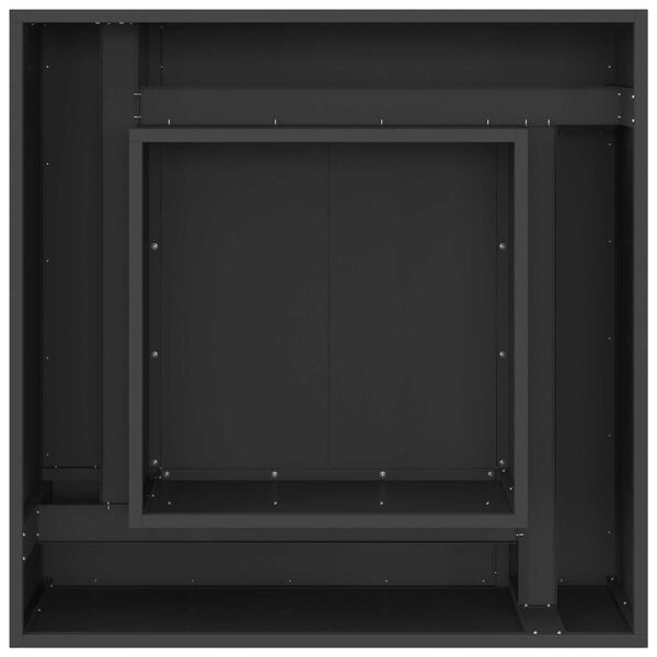 vidaXL Φουτουράκι Τετράγωνο Μαύρο 80x80x40 εκ. Ατσάλι