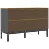 vidaXL Ντουλάπι FLORO Γκρι 114 x 43 x 74 εκ. από Μασίφ Ξύλο Πεύκου