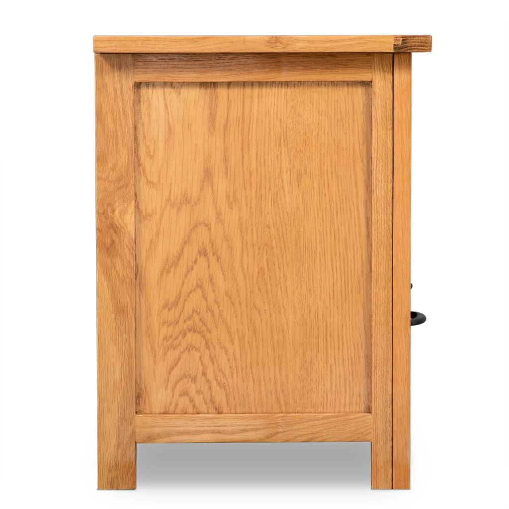 vidaXL Έπιπλο Τηλεόρασης 90 x 35 x 48 εκ. από Μασίφ Ξύλο Δρυός