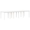 vidaXL Σέτ φαγητού για κήπο 11 pcs Λευκό Πολυ rattan και Χάλυβας