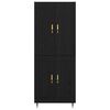 vidaXL Highboard Μαύρη Οξυά 69,5 x 34 x 180 εκ. Επεξεργασμένο ξύλο