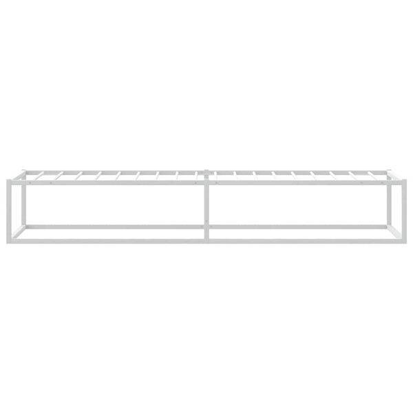 vidaXL Πλαίσιο κρεβατιού χωρίς στρώμα Λευκό 90x200 cm Μεταλλικό