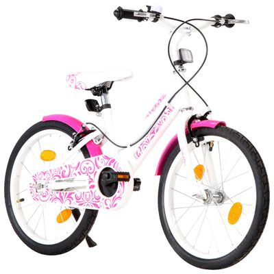 vidaXL Ποδήλατο Παιδικό Ροζ / Λευκό 18 Ιντσών