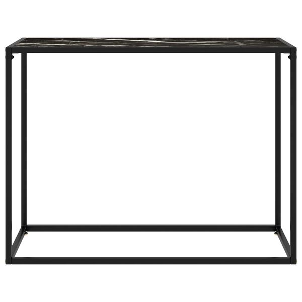 vidaXL Τραπέζι Κονσόλα Μαύρο 100 x 35 x 75 εκ. από Ψημένο Γυαλί