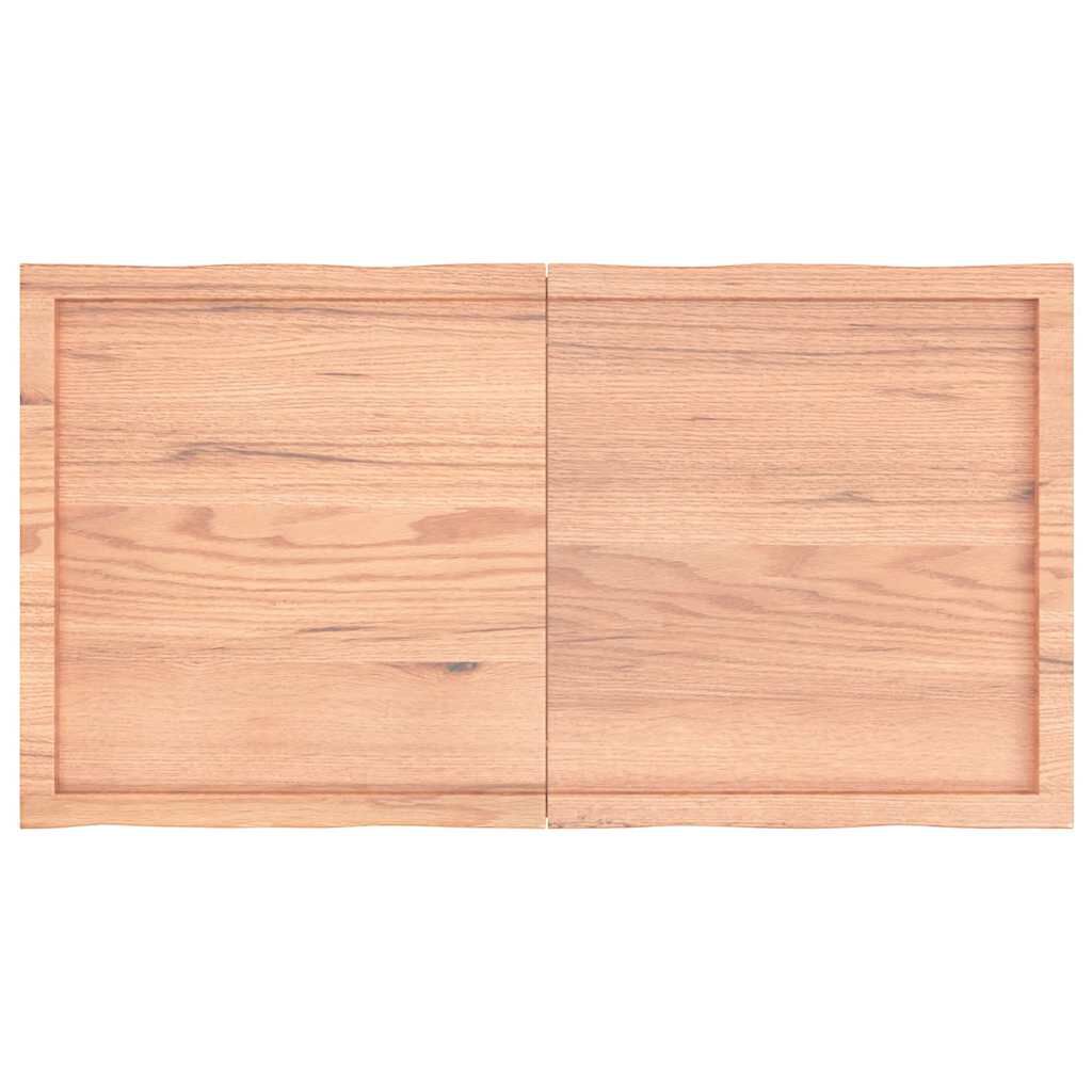 vidaXL Επιφ Τραπεζιού Αν Καφέ 120x60x(2-4)εκ.Ακατέργ. Μασίφ Ξύλο Δρυός