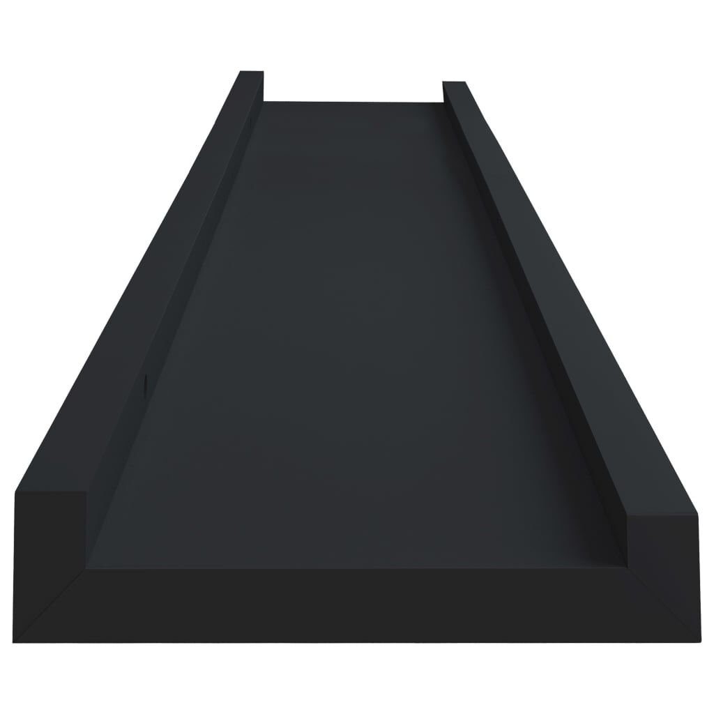 vidaXL Ράφια για Κορνίζες 2 τεμ. Μαύρα 80 x 9 x 3 εκ. από MDF