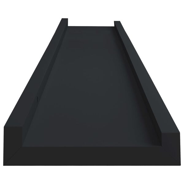vidaXL Ράφια για Κορνίζες 2 τεμ. Μαύρα 80 x 9 x 3 εκ. από MDF