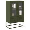 vidaXL Ντουλάπι Πράσινο Λαδί 68x39x111,5 εκ. από Ατσάλι