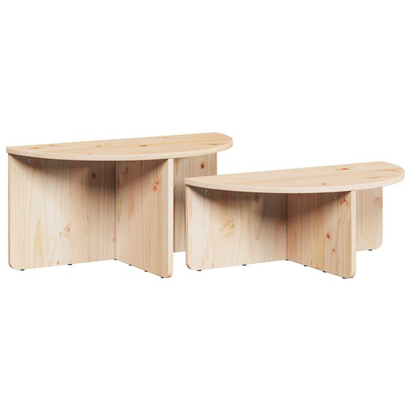 vidaXL Τραπεζάκι σαλονιού 2 pcs Φυσικό 79 x 39.5 x 40 εκ
