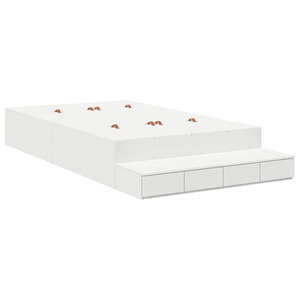 vidaXL Κρεβάτι με αποθηκευτικό χώρο Λευκό 236.5 x 120 x 31.5 εκατοστά